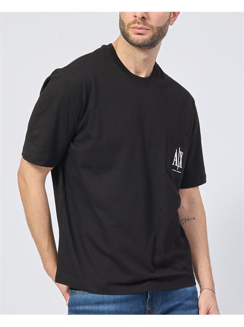 Armani Exchange Crew Neck T-Shirt with Logo Pocket ARMANI EXCHANGE | XM000366-AF12308UC001